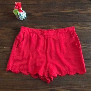 🍀3/$20🍀 Red Scallop Shorts